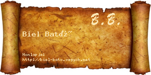Biel Bató névjegykártya
